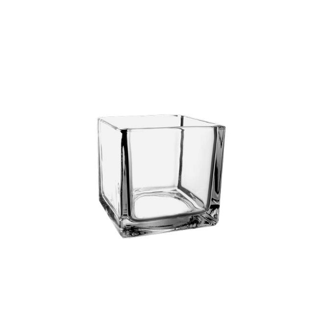 4" X 4" X 4" Square Vase Crystal 3064-12-09                           