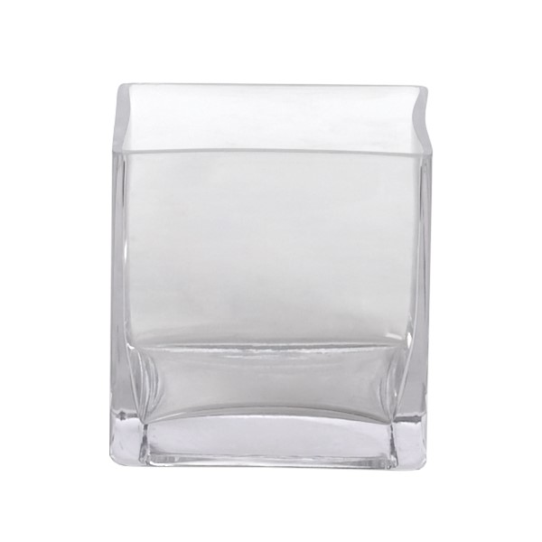 5" X 5" X 5" Cube Clear Candle Glass No Lip (Pk/Cs: 12)               
